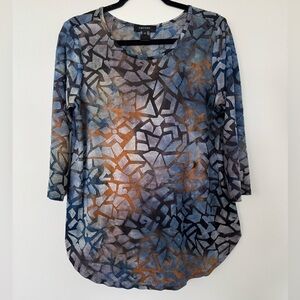 Karen Kane solid and sheer top sz Medium